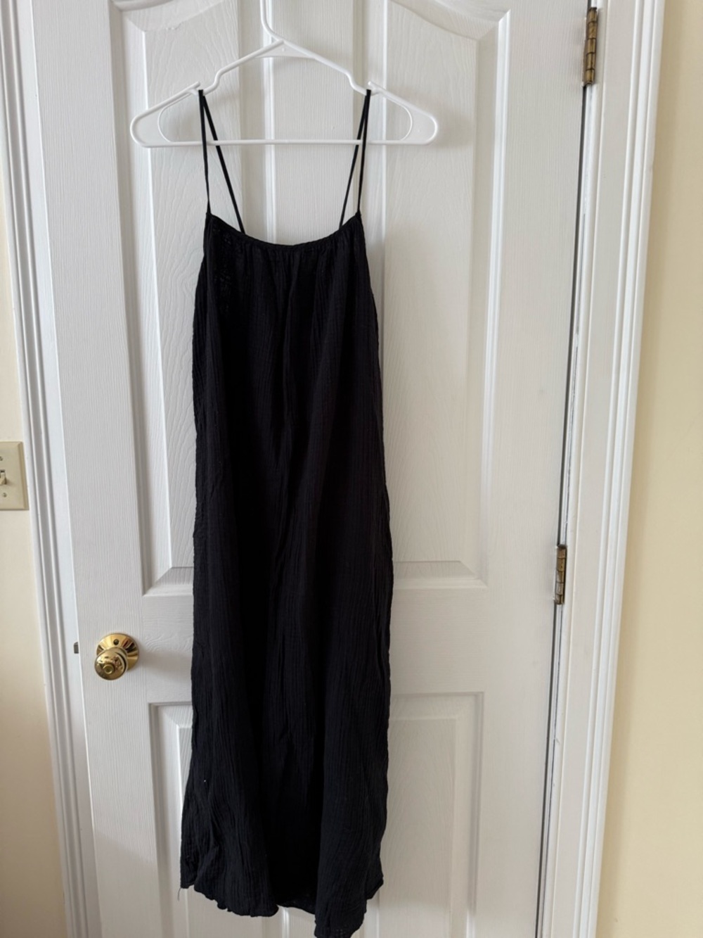 H&M Black Spaghetti-Strap Maxi Dress